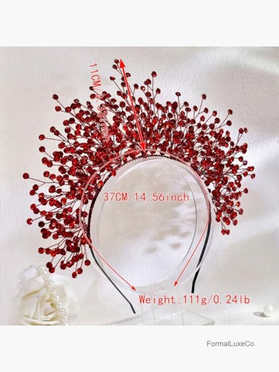 Rhinestone Crystal Headpiece Tiara Crown Headband for Women main image 5
